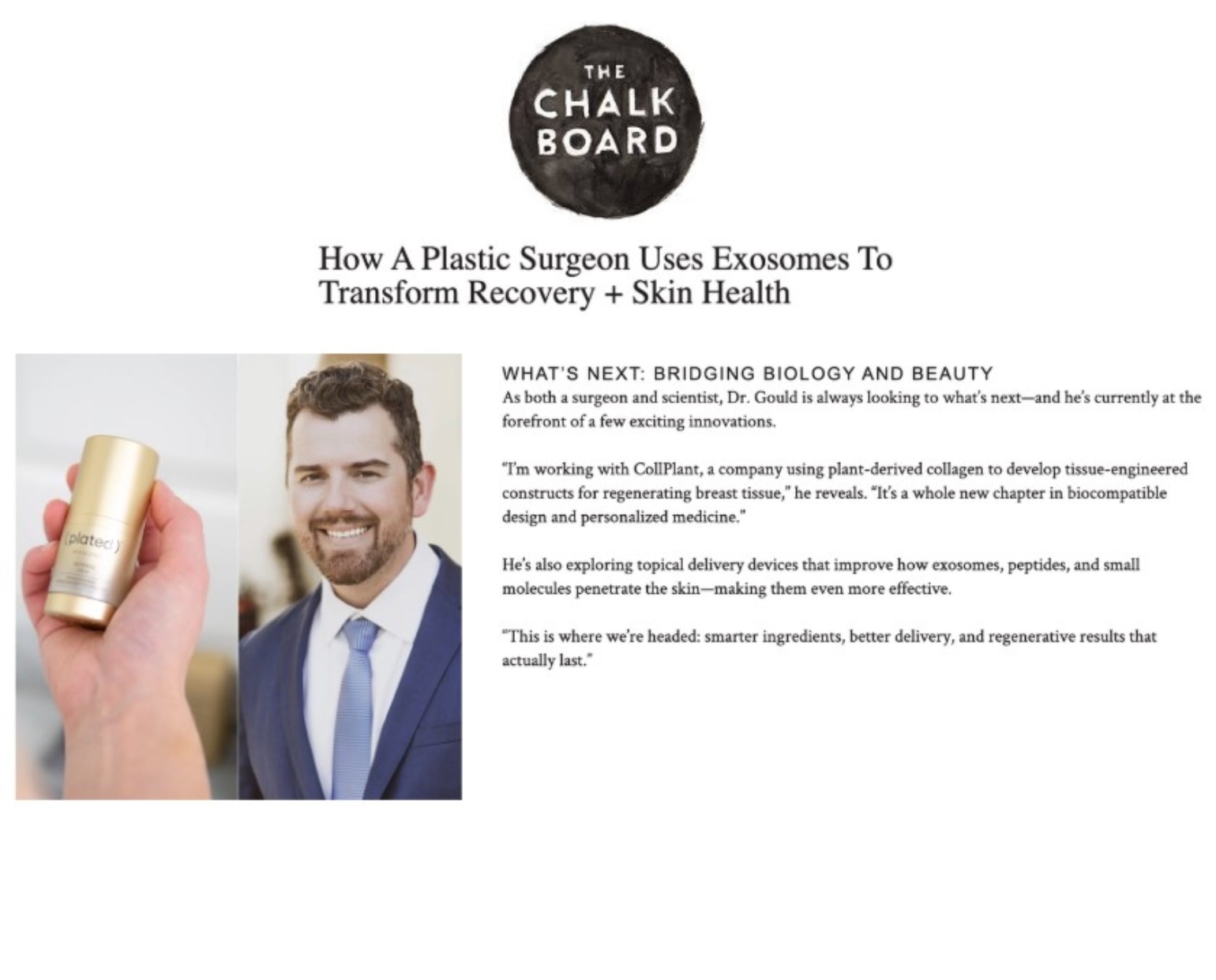 Plastic Surgery article