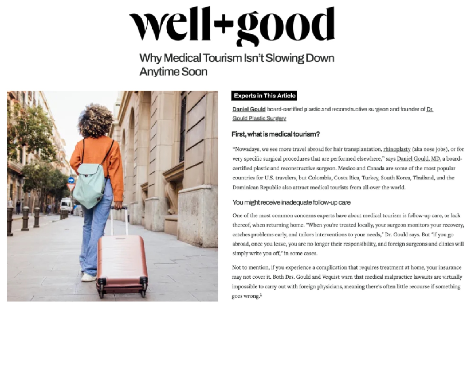 Plastic Surgery article