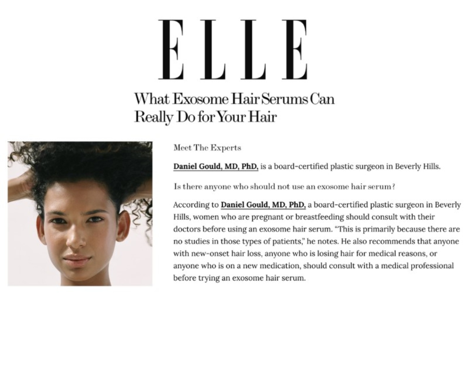 Plastic Surgery article