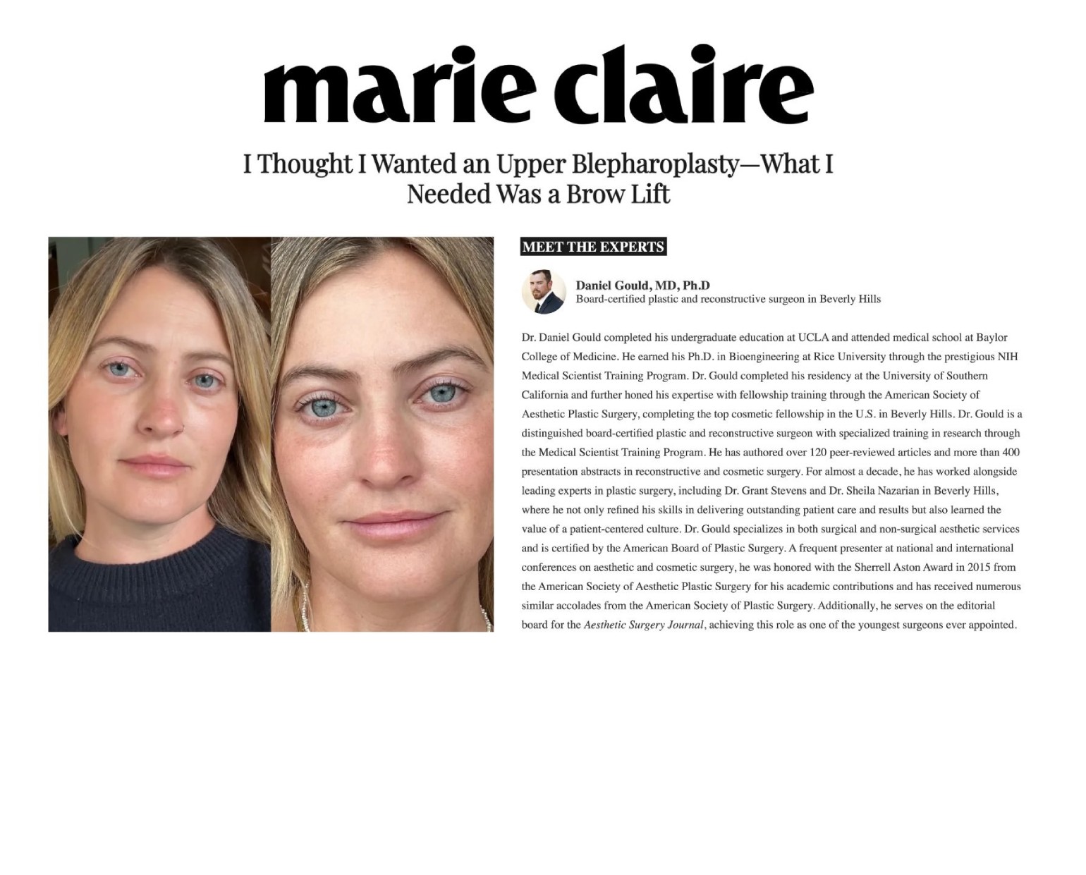 Plastic Surgery article