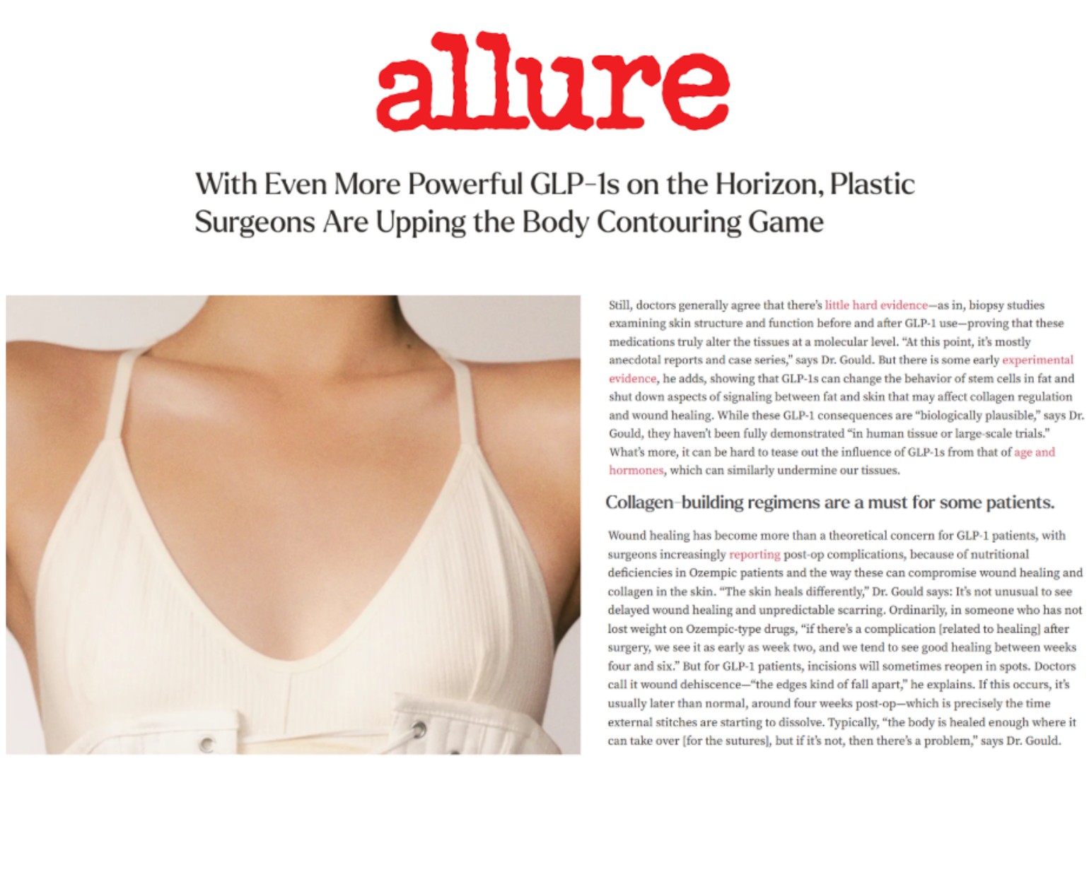 Plastic Surgery article