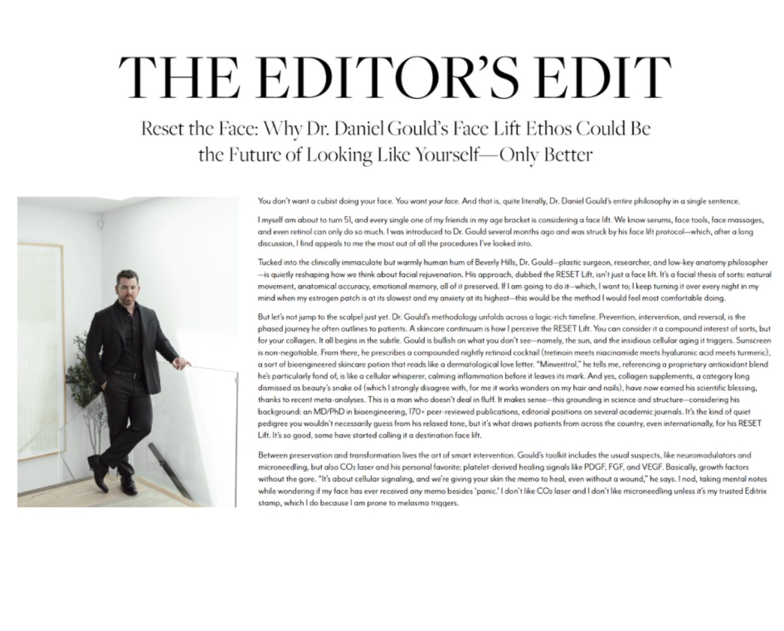 Plastic Surgery article