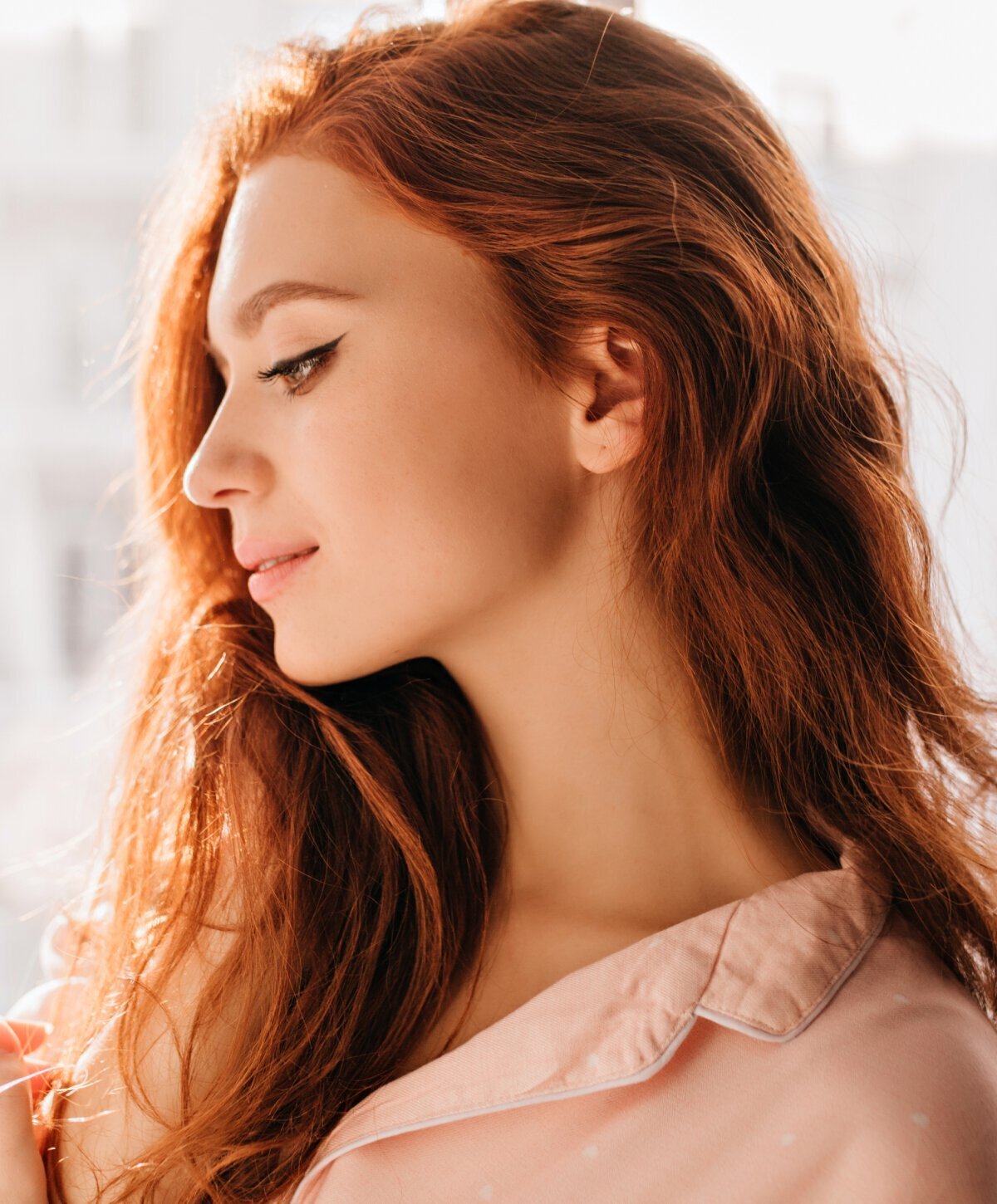 Beverly Hills Plated Skin Science model with red hair